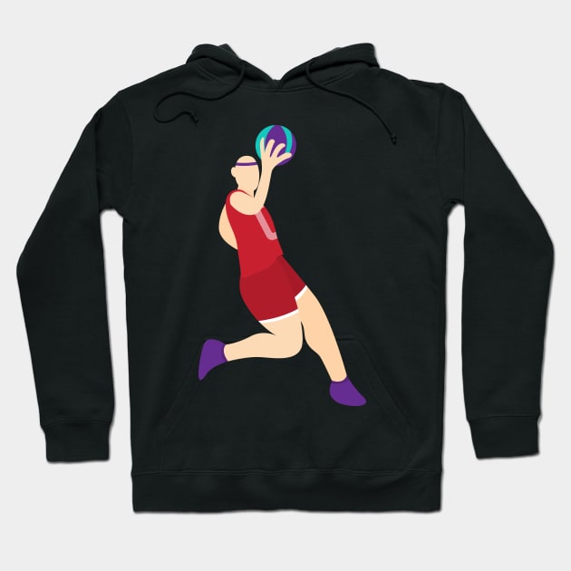 flat character basketball Hoodie by Spiderbig